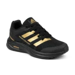 Men's Black Golden Sporty Sneakers