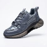 Men's Glossy Grey Trendy Sneakers - Image 2