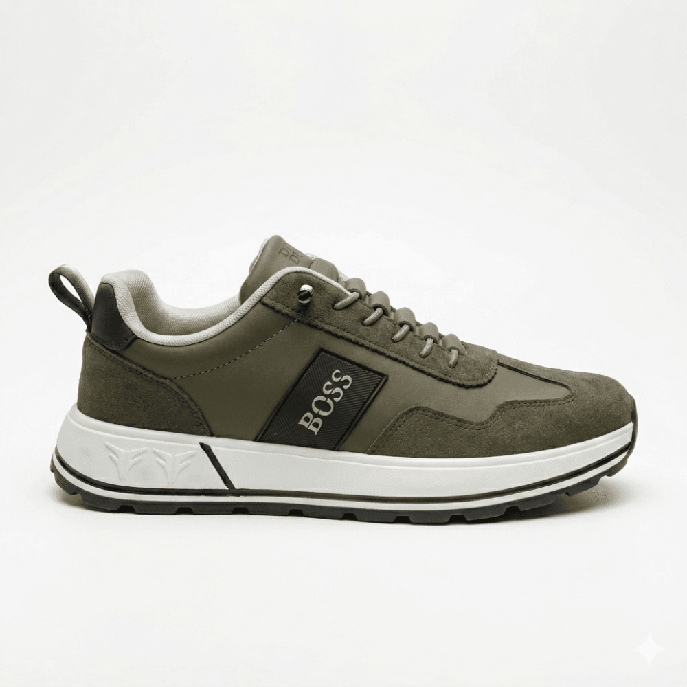 Men's Premium Urban Olive Green Sneakers - Image 2