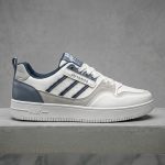 Men's Trendy White Blue Casual Sneakers - Image 3