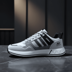 Men's Classic Grey Fashion Sneakers - Image 3