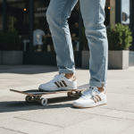 Men's Classic White Brown Court Sneakers - Image 4
