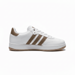 Men's Classic White Brown Court Sneakers - Image 2