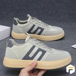 Men's Minimalist Grey Casual Sneakers - Image 2