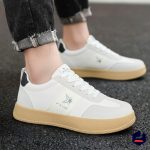 Men's Minimalist White Casual Sneakers - Image 2