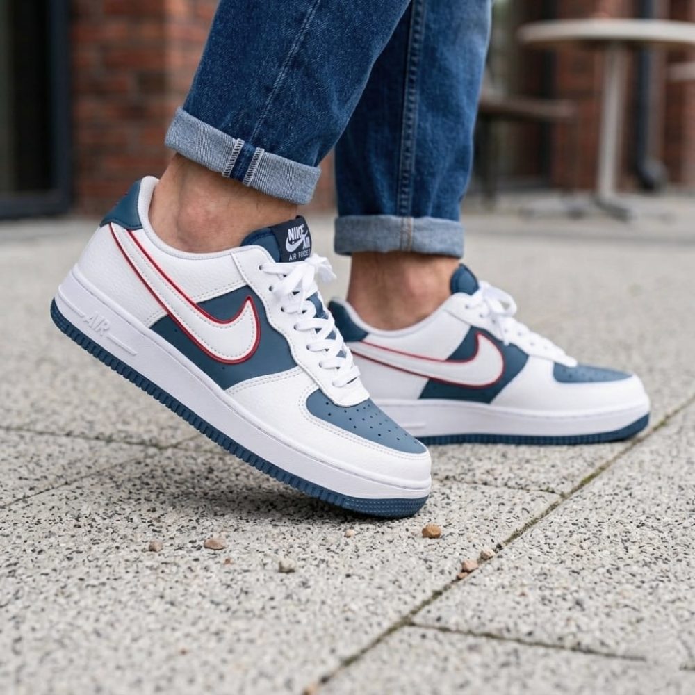 Men's Premium White Blue Sporty Sneakers - Image 4