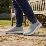 Premium Men's Slip-On Knit Sneakers – Off-White - Image 5