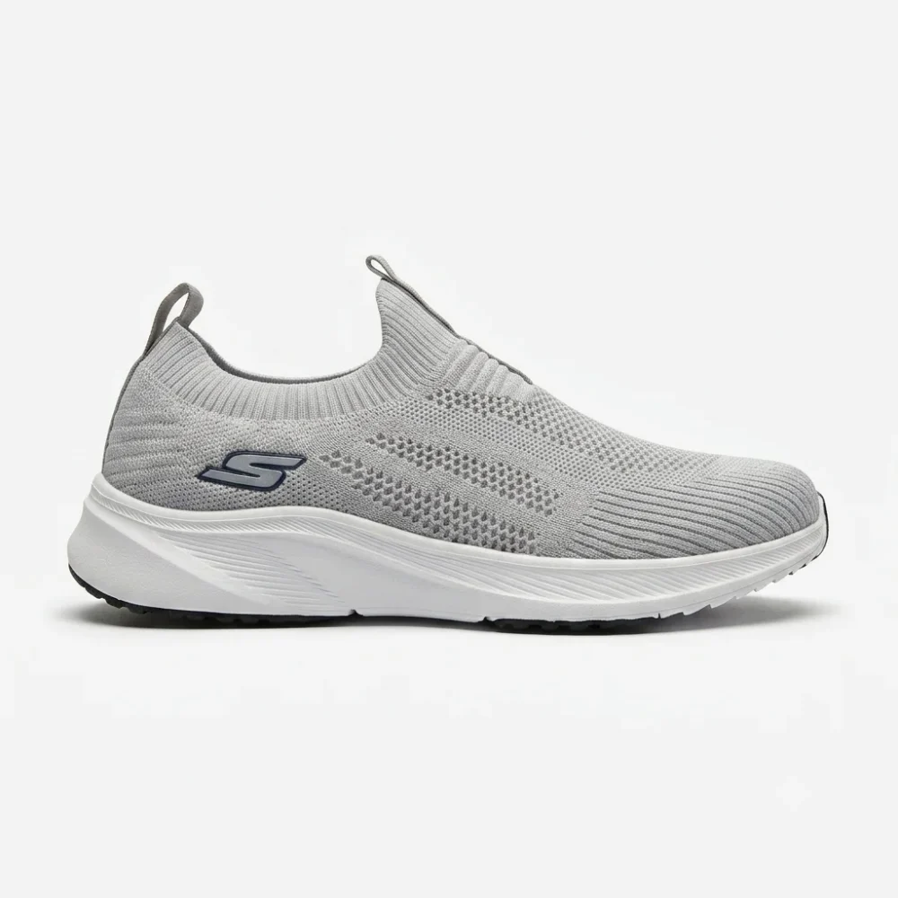 Premium Men's Slip-On Knit Sneakers – Off-White - Image 2