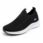 Premium Men's Slip-On Knit Sneakers – Black - Image 2