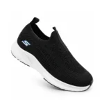 Premium Men's Slip-On Knit Sneakers – Black
