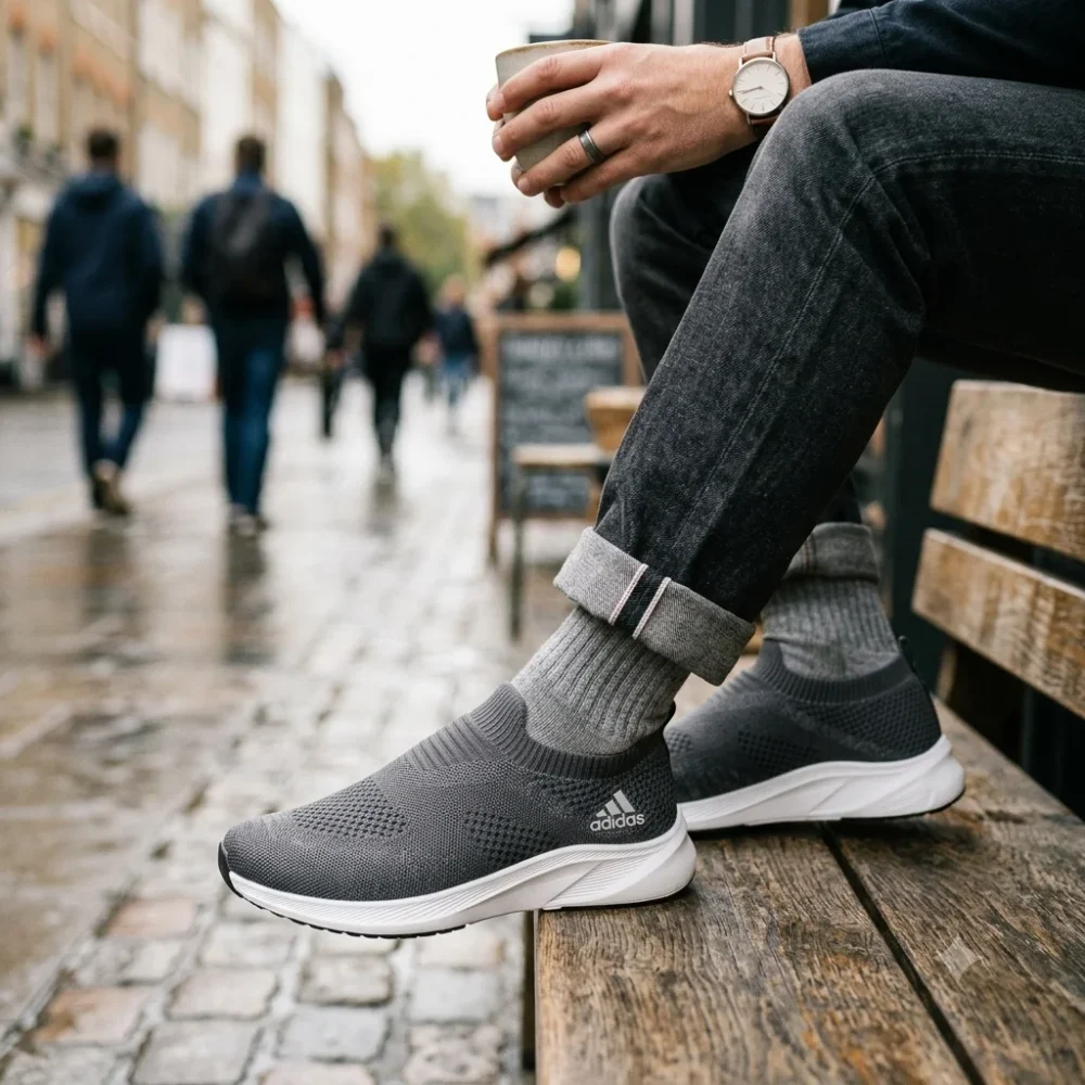 Men's Ultra Comfort Casual Sneakers-Gray - Image 4