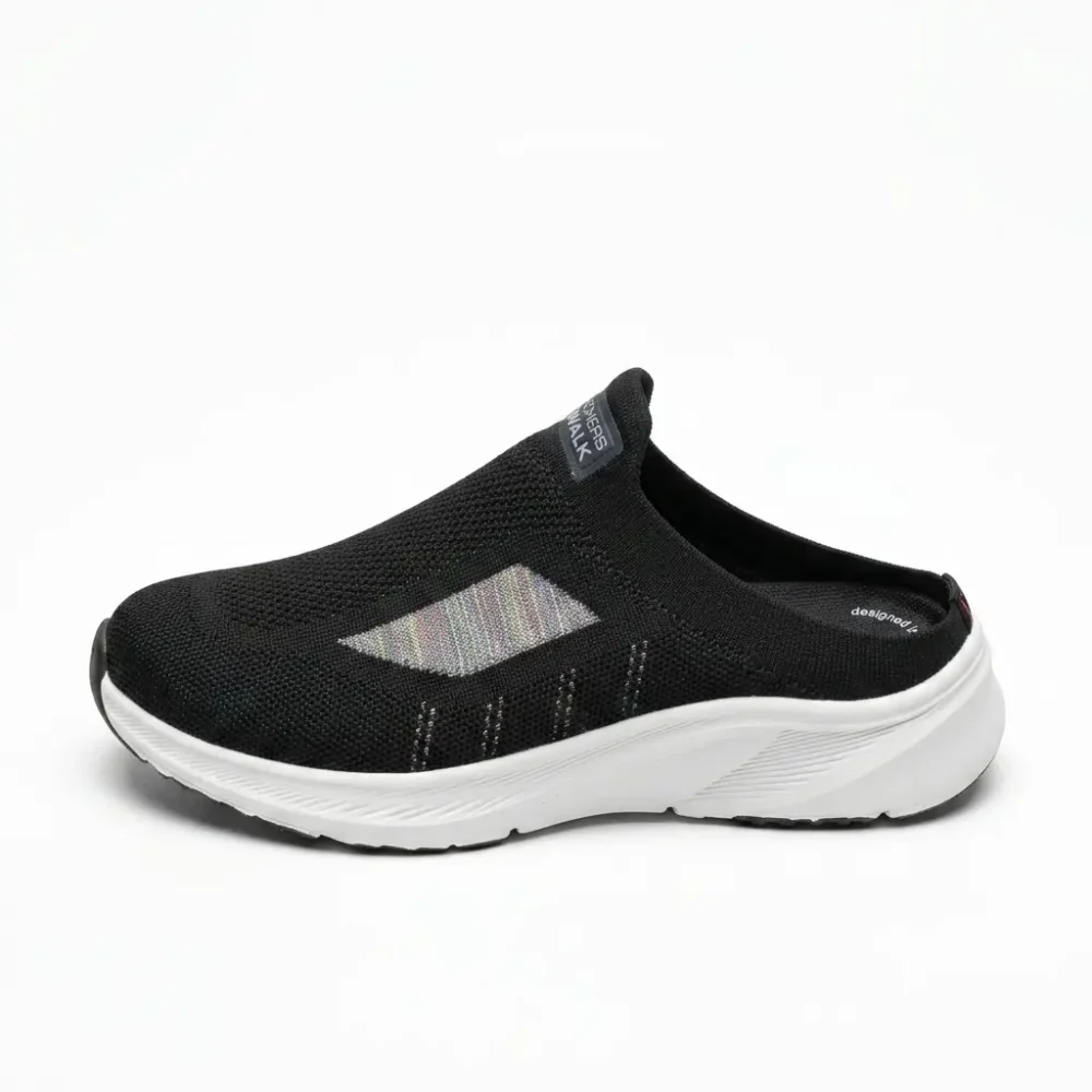 Skechers Premium Lightweight Half Slip-On Sneakers Black - Image 3
