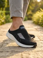 Skechers Premium Lightweight Half Slip-On Sneakers Black - Image 6