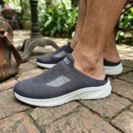 Skechers Premium Lightweight Half Slip-On Sneakers Gray - Image 4