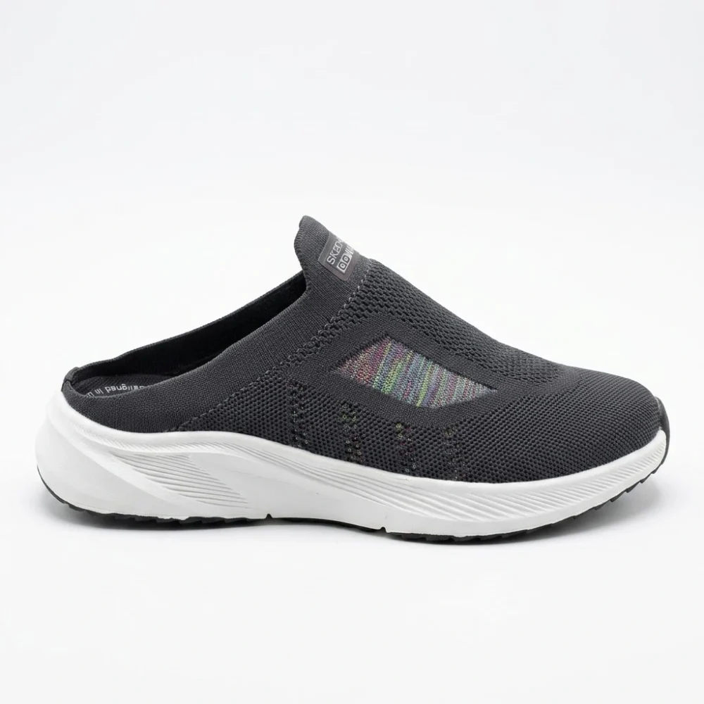 Skechers Premium Lightweight Half Slip-On Sneakers Gray - Image 3