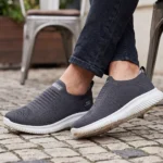 Men's Premium Lightweight Grey Slip-On Sneakers - Image 3